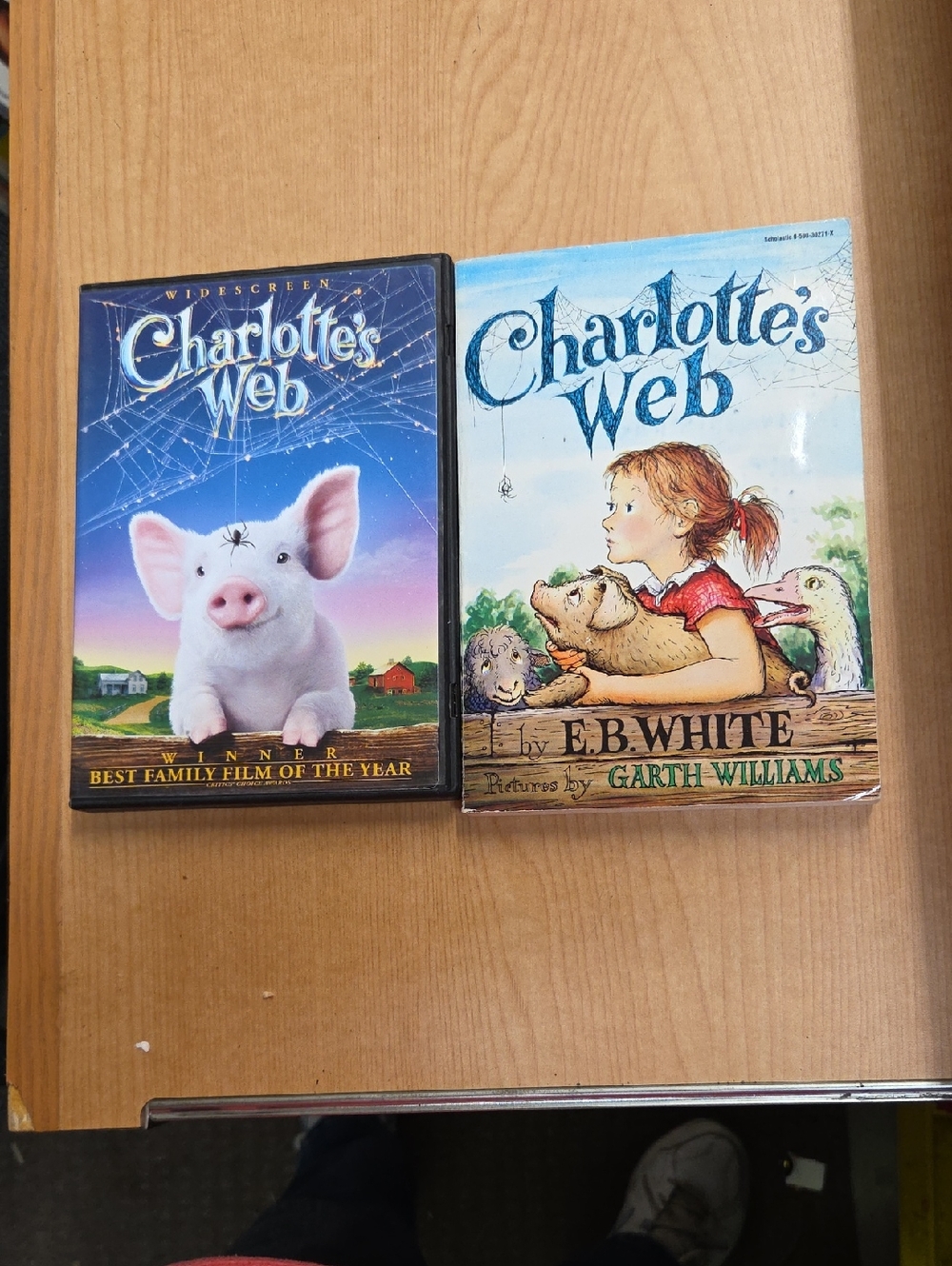 Charlotte's Web dvd movie and A  paperback ( Set 1)